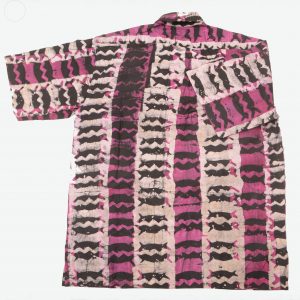 Batik Freizeit afrikanisches Hemd, lila, Gr. M