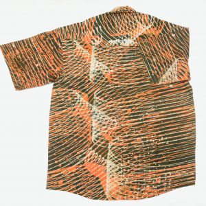 Batik Freizeit afrikanisches Hemd, gestreift, Gr. M
