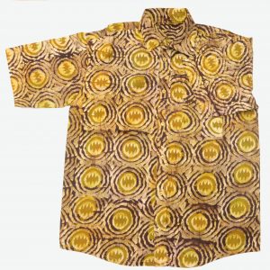 Batik Freizeit afrikanisches Hemd, Adinkra-Muster, Gr. M