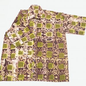 Batik Freizeit Hemd für Herren, Adinkra bunt, Gr. M