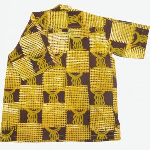 Batik Freizeit afrikanisches Hemd, grün schwarz, Gr. M