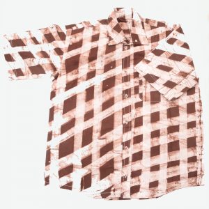 Batik Freizeit afrikanisches Hemd, karo-gemustert, Gr. M