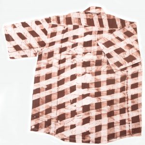 Batik Freizeit afrikanisches Hemd, karo-gemustert, Gr. M
