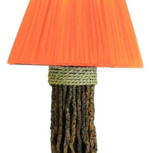 Lampe balinesische Tischlampe orange, 45 cm