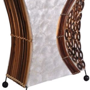 Lampe balinesische Tischlampe mit Capiz, 30 cm