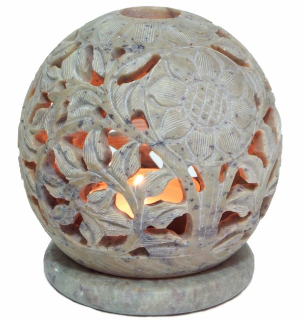 Blumen Figuren Duftlampe Aromalampe Speckstein kaufen Afrika Deko Shop 23776j