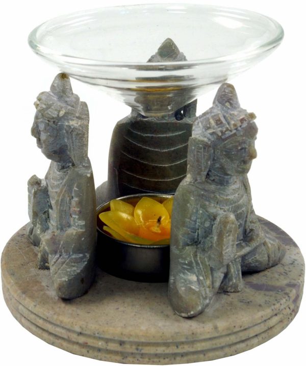 Buddha Figuren Duftlampe Aromalampe Speckstein kaufen Afrika Deko Shop 23776