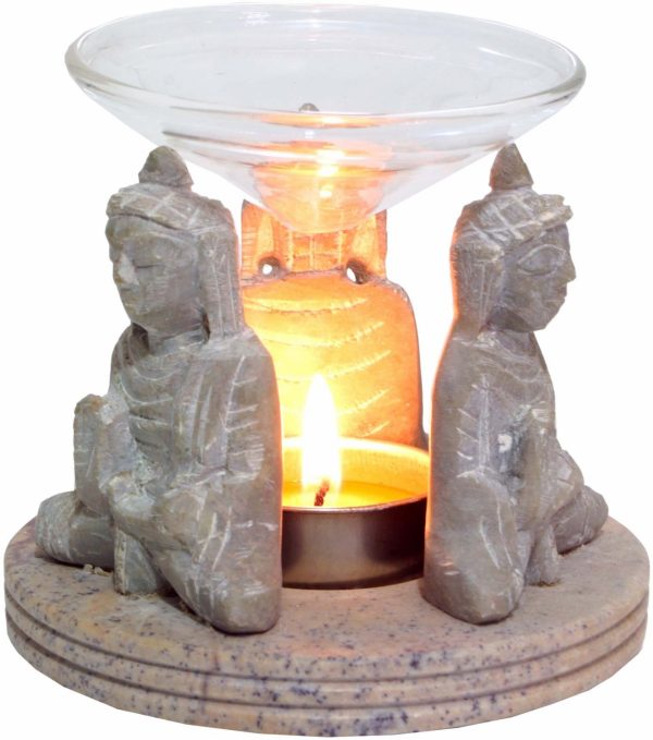 Buddha Figuren Duftlampe Aromalampe Speckstein kaufen Afrika Deko Shop 23776f
