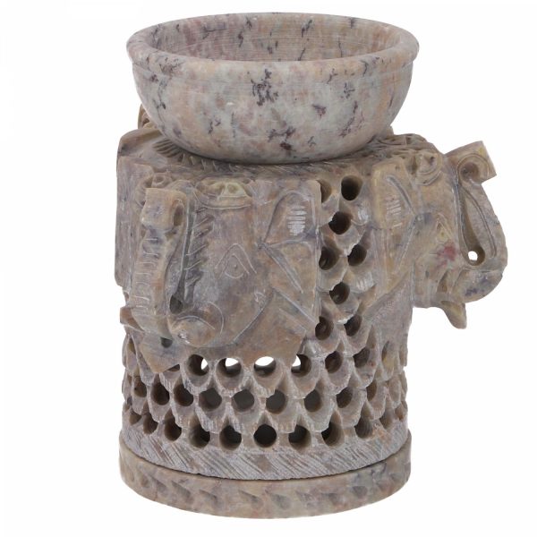 Elefanten Figuren Duftlampe Aromalampe Speckstein kaufen Afrika Deko Shop 10400c