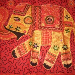 Tischdecke afrikanisch mit Elefanten, 225 x 200 cm