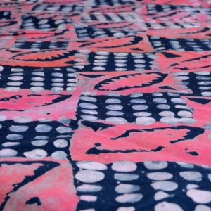 Tischdecke afrikanische Batik Adinkra, 520 x 110 cm