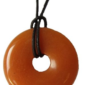 Donut Edelstein Anhänger aus Aventurin-Quarz, Modeschmuck, 40 mm
