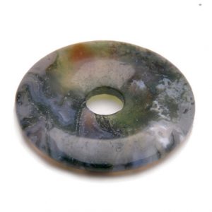 Donut Edelstein afrikanischer Anhänger Moosachat, 30 mm