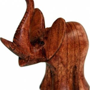 Elefanten Figuren Glückselefant Fundholz, 14 cm