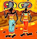 Sarong balinesischer Pareo Wasserträgerinnen, 175 x 120 cm
