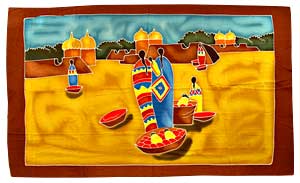 Sarong balinesischer Pareo Strandmode Markttag, 175 x 120 cm