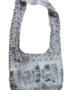 Tasche afrikanische weiße Beuteltasche, 45 x 35 cm