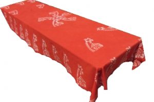Tischdecke Biertischdecke rot Palme kaufen Afrika Deko Shop 1