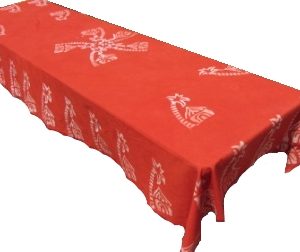 Biertisch-Decke afrikanische Batik Palmen mit Servietten, 215 x 110 cm