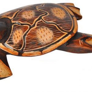 Schildkröten Tier-Figur aus Albesiaholz, 20 cm