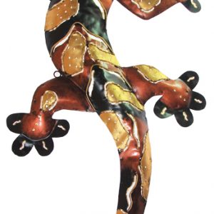 Gecko balinesische Figuren aus Blech, 80 cm