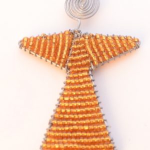 Engel Schutzengel Glasperlen Weihnachtsschmuck Christbaum kaufen Afrika Deko Shop goldfarbig 10