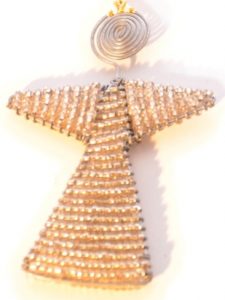 Engel Schutzengel Glasperlen Weihnachtsschmuck Christbaum kaufen Afrika Deko Shop weiss 10b
