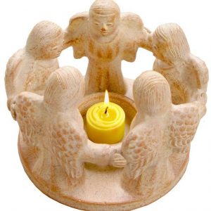 Freundschaftskreis 5 Engel Dekofiguren, 18 cm