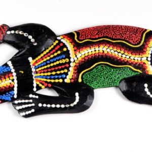 Gecko balinesische Tier Figur Albesiaholz, bunt, 50 cm – vergriffen