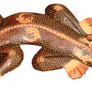 Gecko balinesische Figur aus Albesiaholz, braun, 50 cm