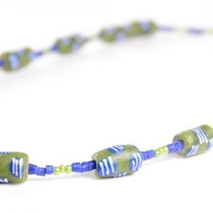 Halskette afrikanischer Modeschmuck Glasperlen, 60 cm