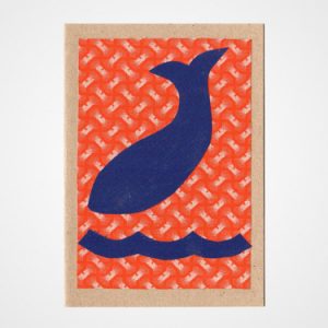 Afrikanische Glückwunsch Karte Delfin aus Recyclingpapier