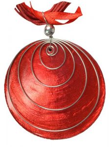 Halskette rote Capiz Muschel Modeschmuck_Afrika_Deko_Shop 3164