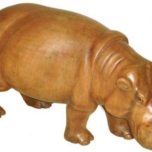 Nilpferd-Figur aus Soarholz, 30 cm – nicht mehr lieferbar