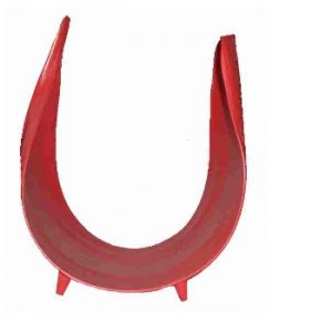 Schale afrikanisches Kokospalmenblatt, rot, 30 x 17 cm