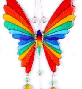 Windspiel Schmetterling Suncatcher Mobile bunt 20 cm