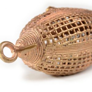 Zapfen afrikanische Wohn Deko broncefarbiger Überzug, 8 cm