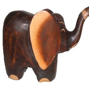 Elefanten Holz Figuren balinesischer Glückselefant, 15 cm