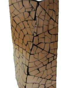 Vase afrikanische Blumenvase aus Kokosnuss-Schalen, 30 cm