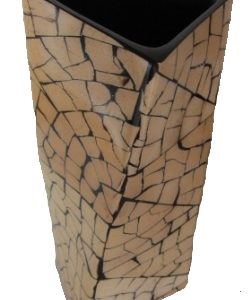 Vase afrikanische Blumenvase aus Kokosnuss-Schalen, 30 cm