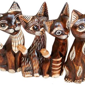 Katzen Figuren Familie 4er-Set, 15 cm – vergriffen