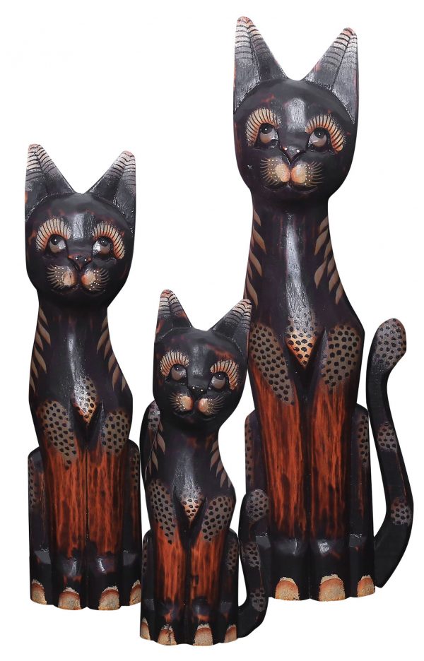 Katzen figuren familie balinesisch set afrika dkeo shop 1194