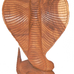 Cobra Tier Figur aus Soarholz, 20 cm