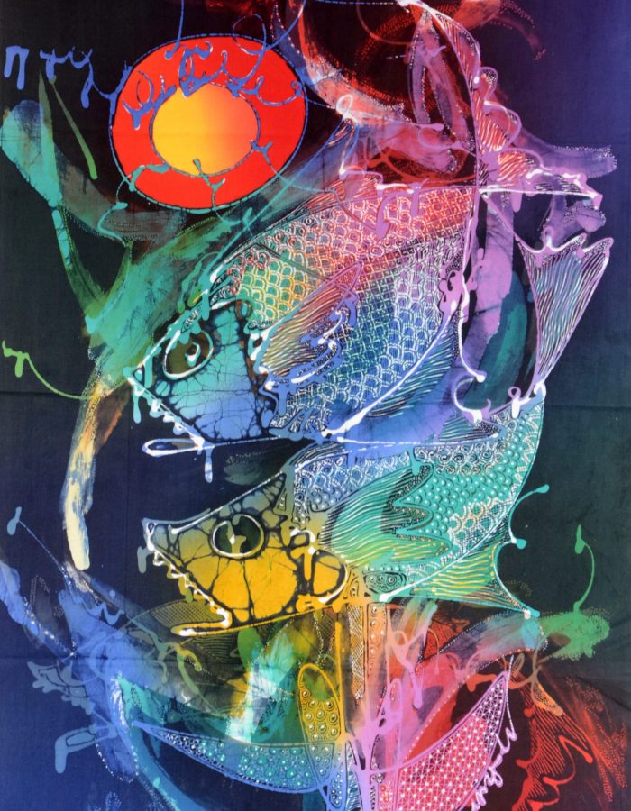 Batik Stoffbild Wandbild Motive kaufen Afrika Deko Shop 2114a