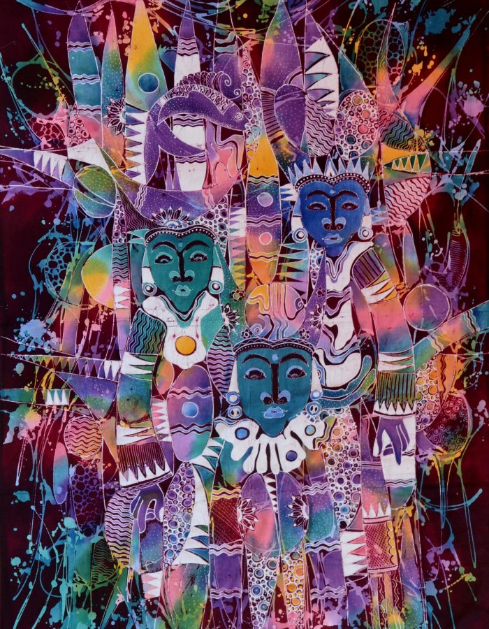 Batik Stoffbild Wandbild Motive kaufen Afrika Deko Shop 2120a