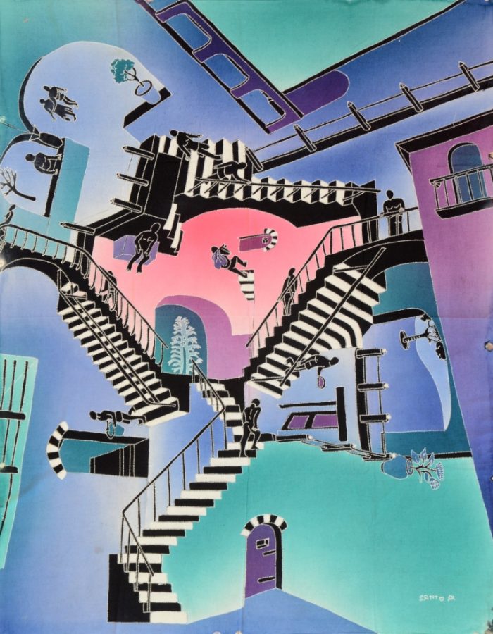 Batik Stoffbild Wandbild Motive kaufen Afrika Deko Shop 22227a