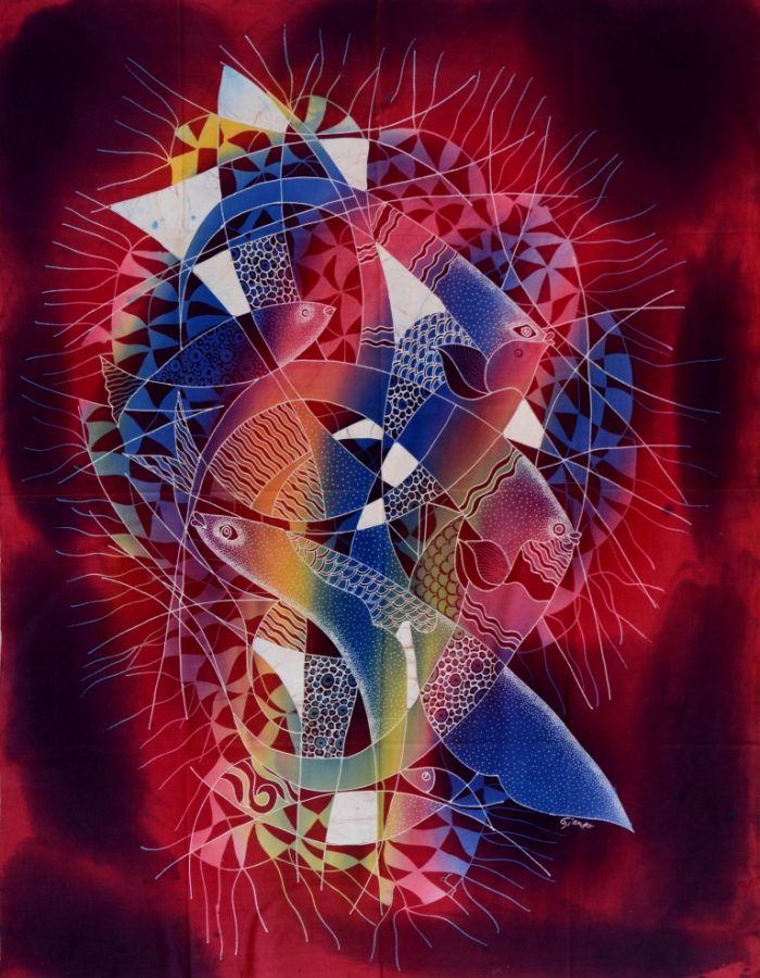 Batik Stoffbild Wandbild Motive kaufen Afrika Deko Shop 22260a