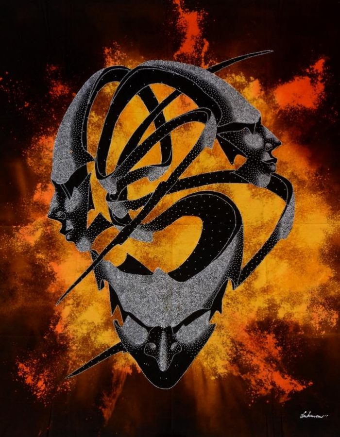 Batik Stoffbild Wandbild Motive kaufen Afrika Deko Shop 22275a