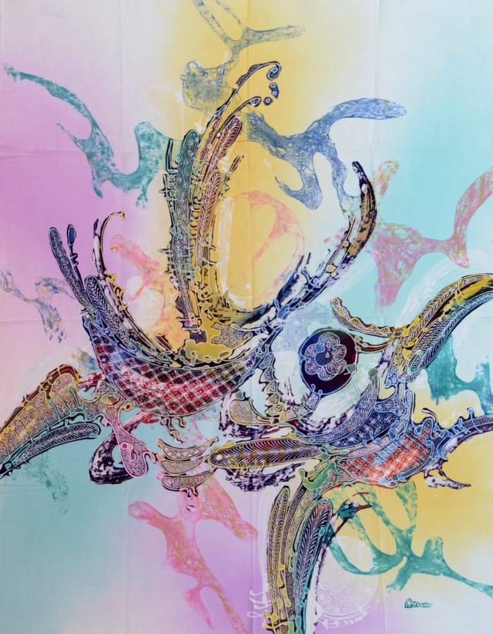 Batik Stoffbild Wandbild Motive kaufen Afrika Deko Shop 2136a