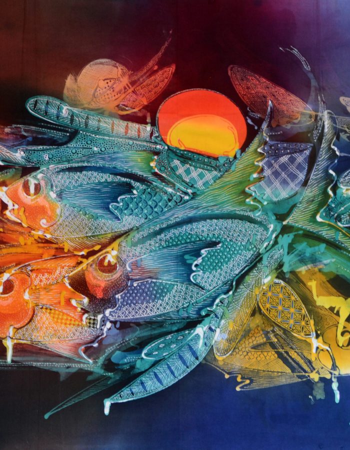 Batik Stoffbild Wandbild Motive kaufen Afrika Deko Shop 2139a